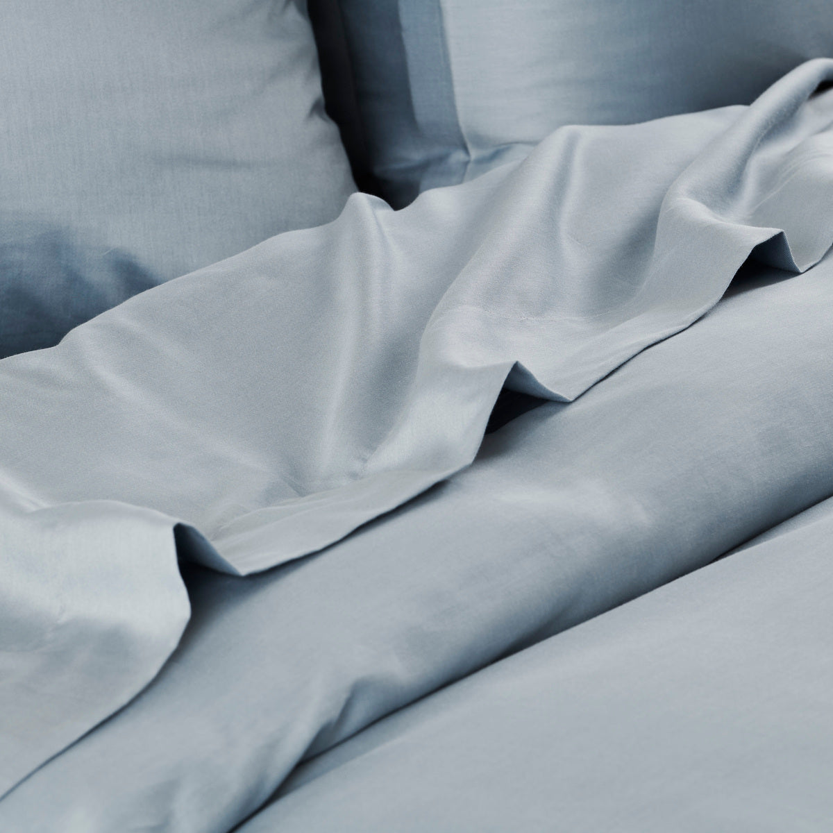 Drap plat Douce Nuit - Satin de coton #Couleur_GRIS