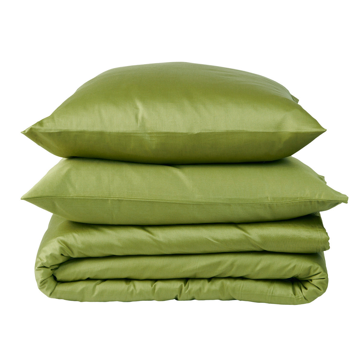 Taie d'oreiller Douce Nuit - Satin de coton #Couleur_OLIVE