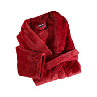 Peignoir Mixte Microfibre - Col Chale #Couleur_BORDEAUX