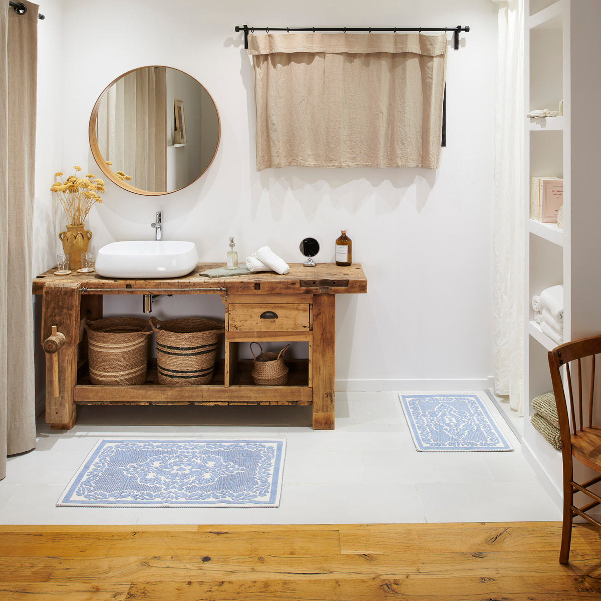 Tapis de Bain Palace - Coton Jacquard #Couleur_BLEU