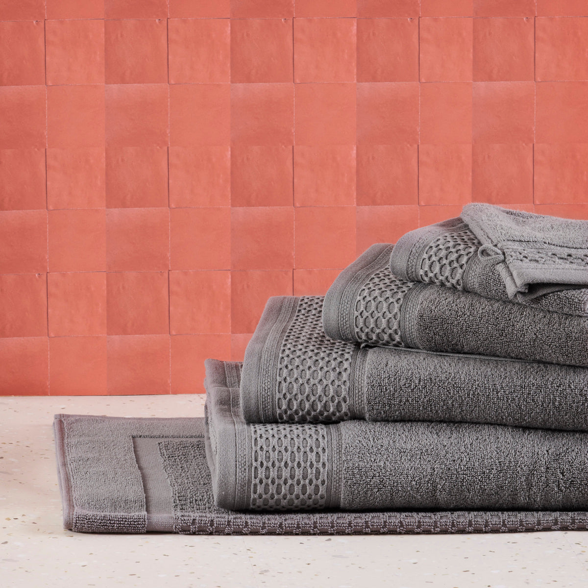 Serviette invité - Coton Zero Twist 500g/m² #Couleur_ANTHRACITE