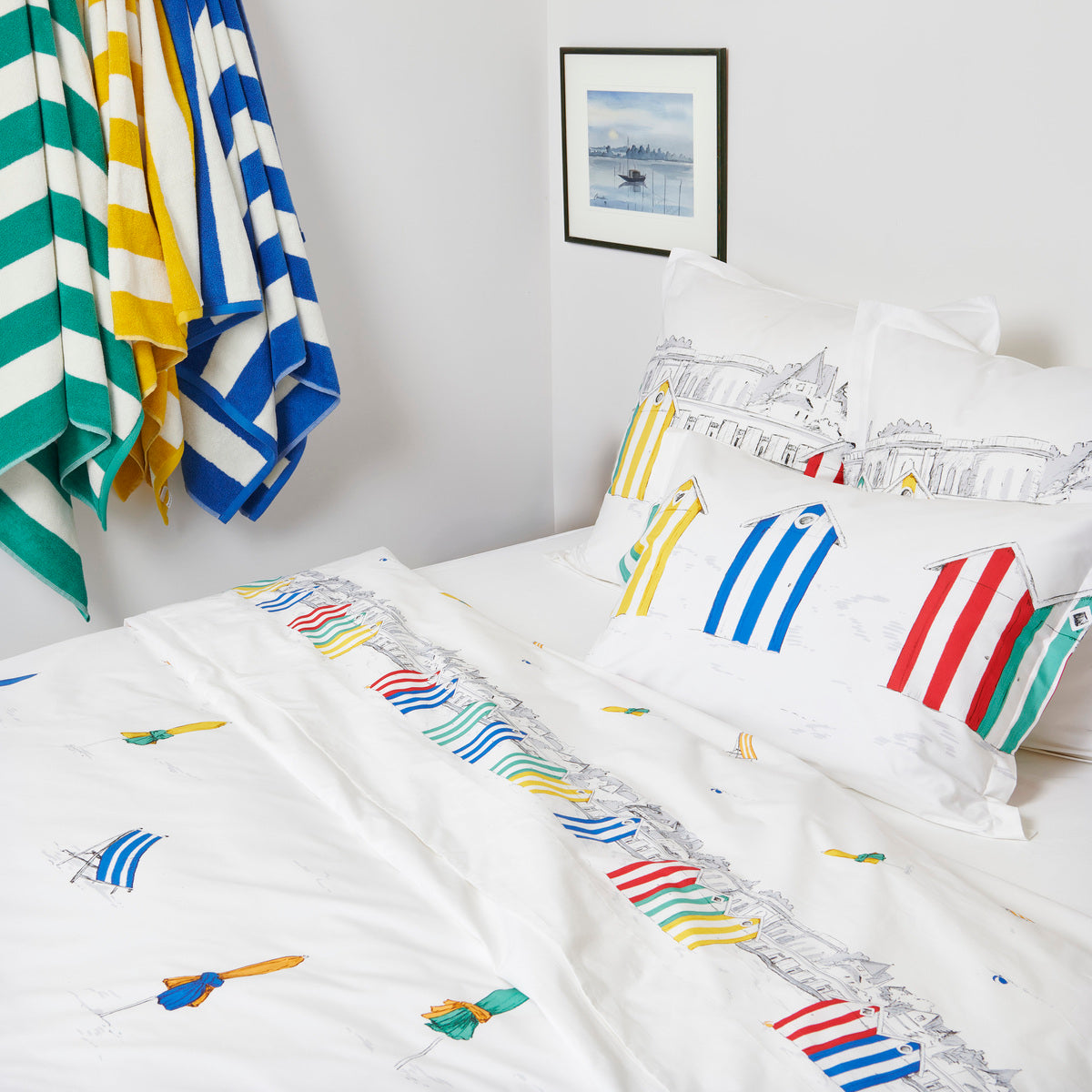 Drap plat Les Planches - Percale de coton