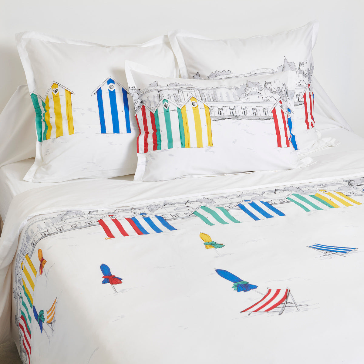 Taie de traversin Les Planches - Percale de coton