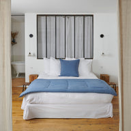 Edredon Nuage - Gaze de coton #Couleur_BLEU JEAN