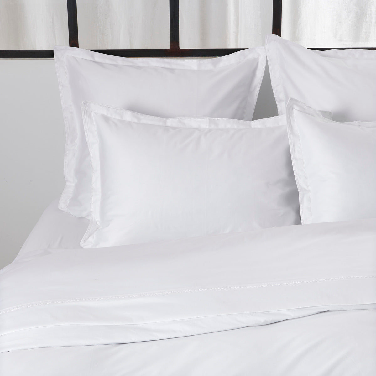 Taie d'oreiller Opium - Satin de coton #Couleur_BLANC