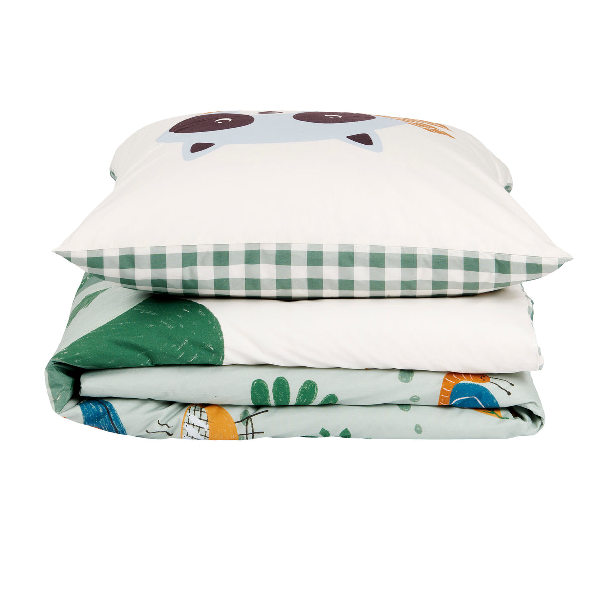 Taie d'oreiller Les Louveteaux - Percale de coton