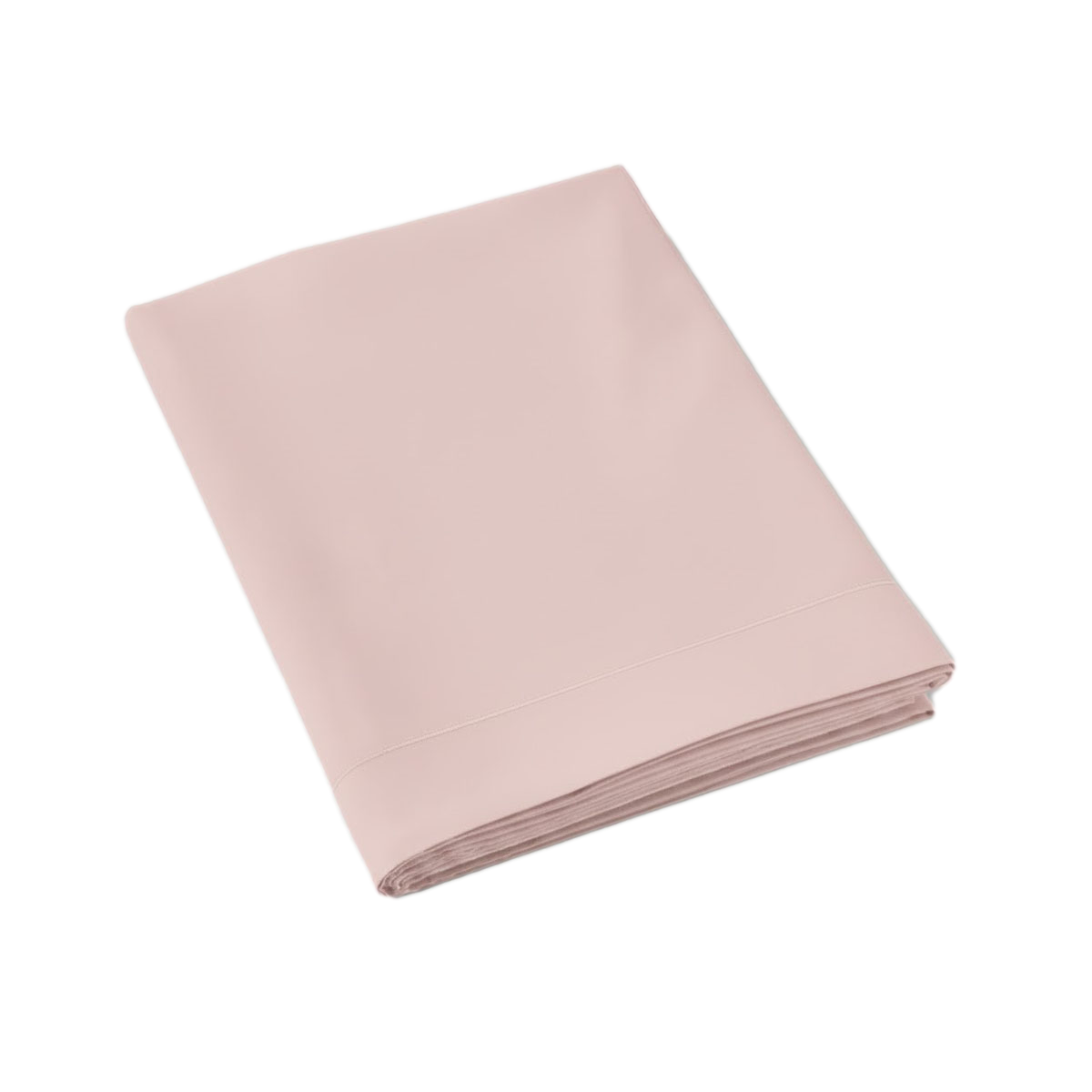 Drap plat - Uni Percale de coton #Couleur_ROSE DRAGEE