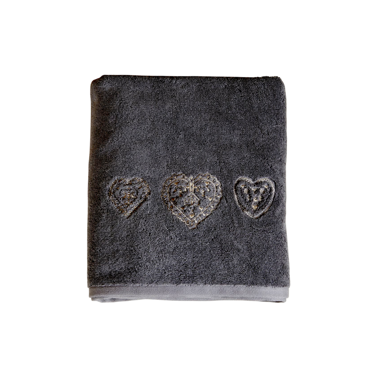 Drap de douche Nuit au Chalet - Coton 600g/m² #Couleur_ANTHRACITE
