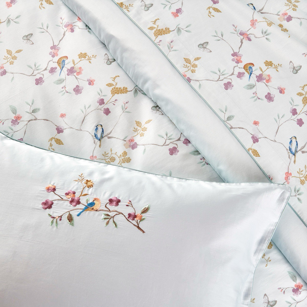 Drap plat Jardin Suspendu - Satin de coton