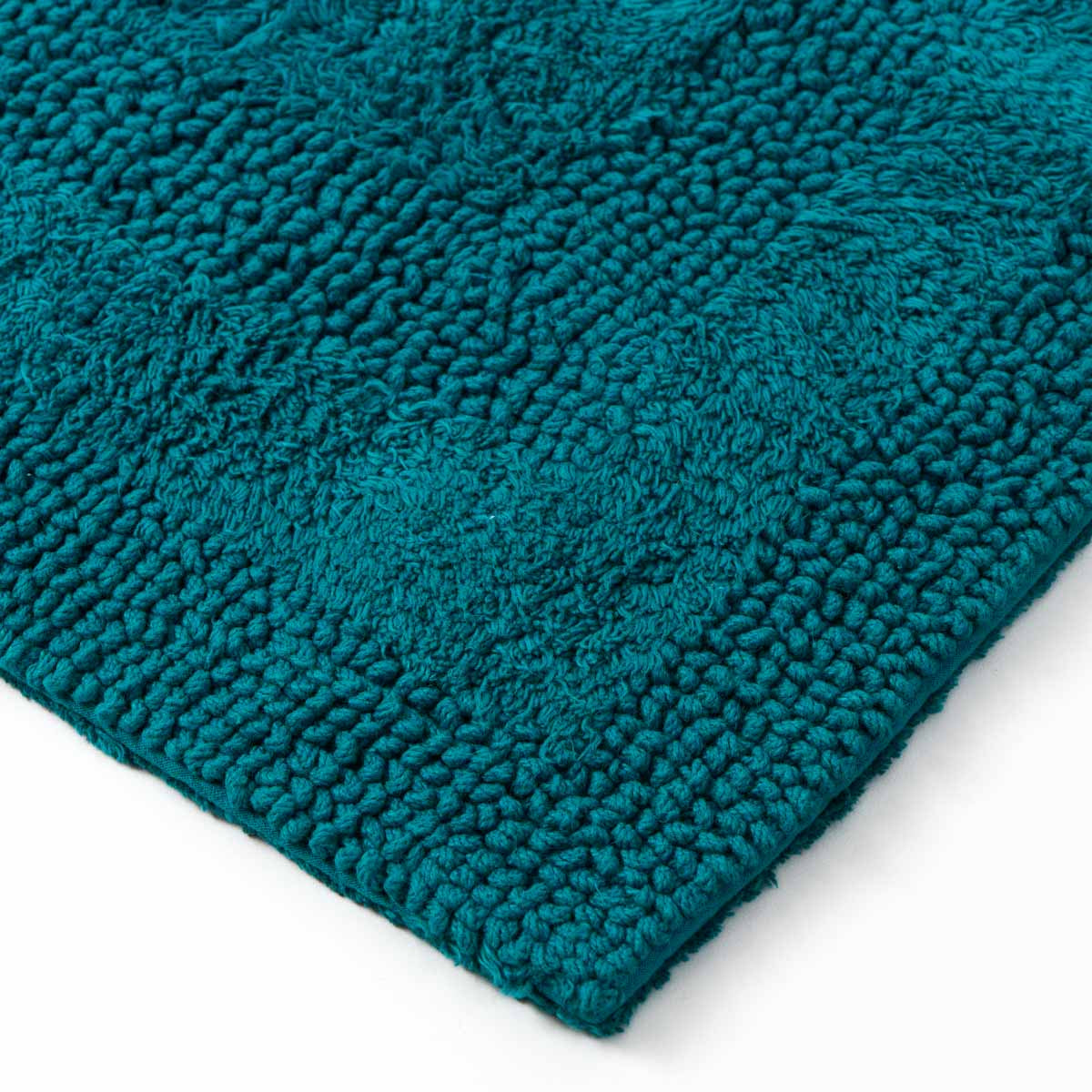 Tapis de bain réversible Zéphyr - Coton 2400g/m² #Couleur_EMERAUDE ZEPHYR