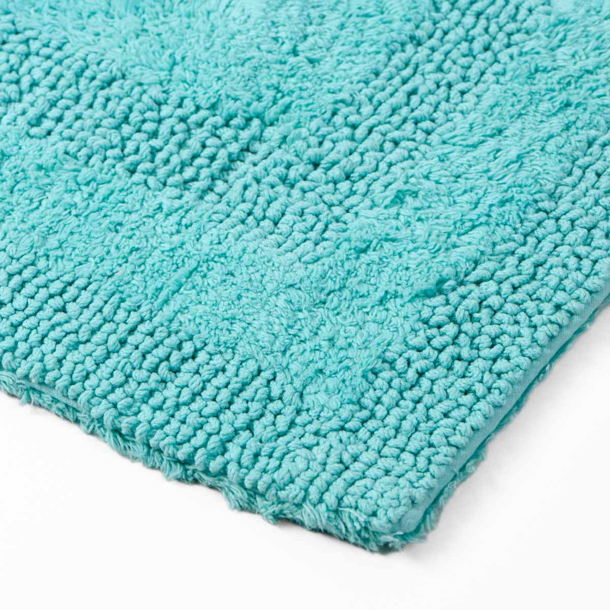 Tapis de bain réversible Zéphyr - Coton 2400g/m² #Couleur_MENTHE FRAICHE ZEPHYR