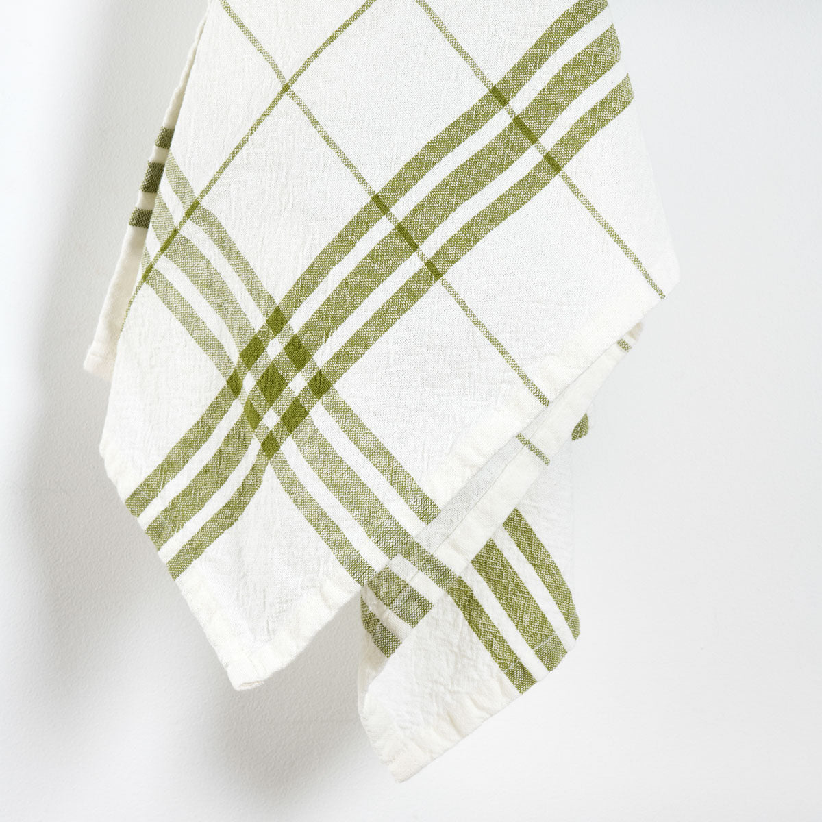 torchon à carreaux zoom coloris vert #Couleur_VERT