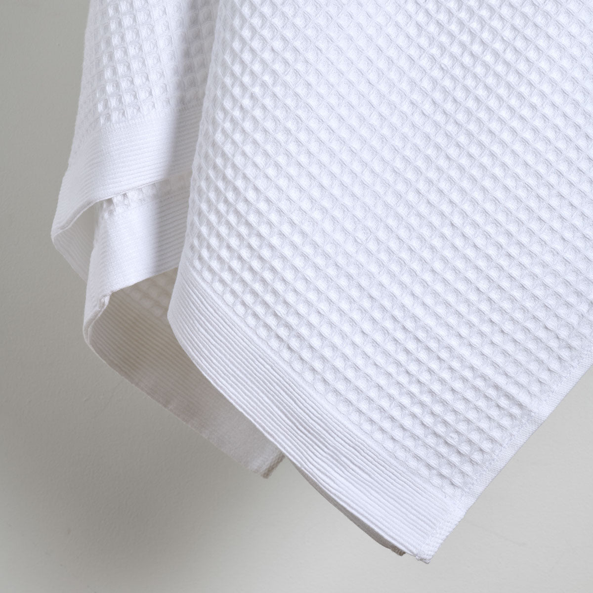 Drap de bain en nid d’abeille 300 g/m² - Épure #Couleur_BLANC