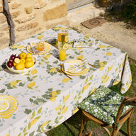 Nappe Jardin d’Agrumes dressée en extérieur – ambiance méditerranéenne