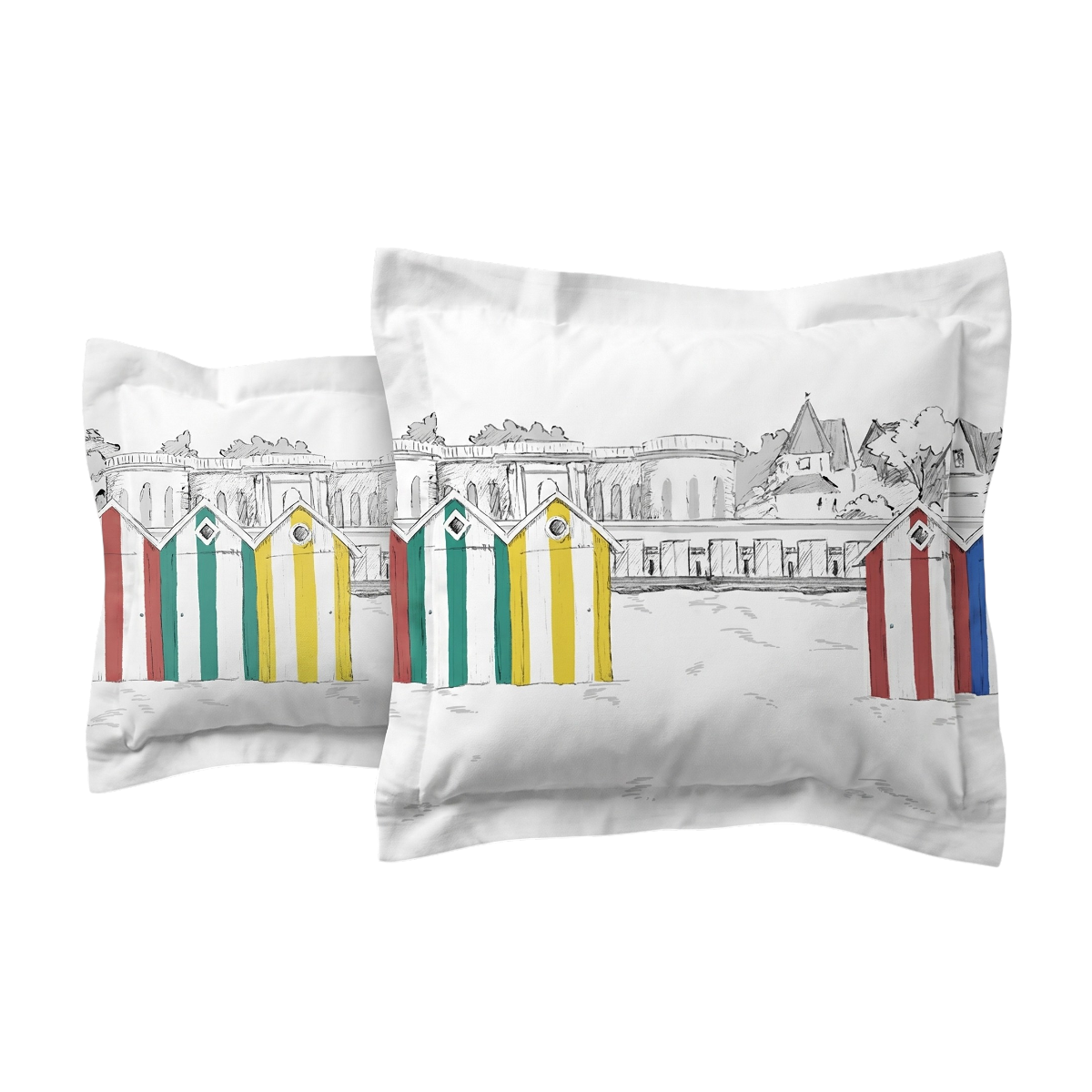 Taie d'oreiller Les Planches - Percale de coton