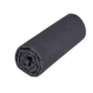 Drap housse double - Uni Percale de coton #Couleur_GRIS ANTHRACITE