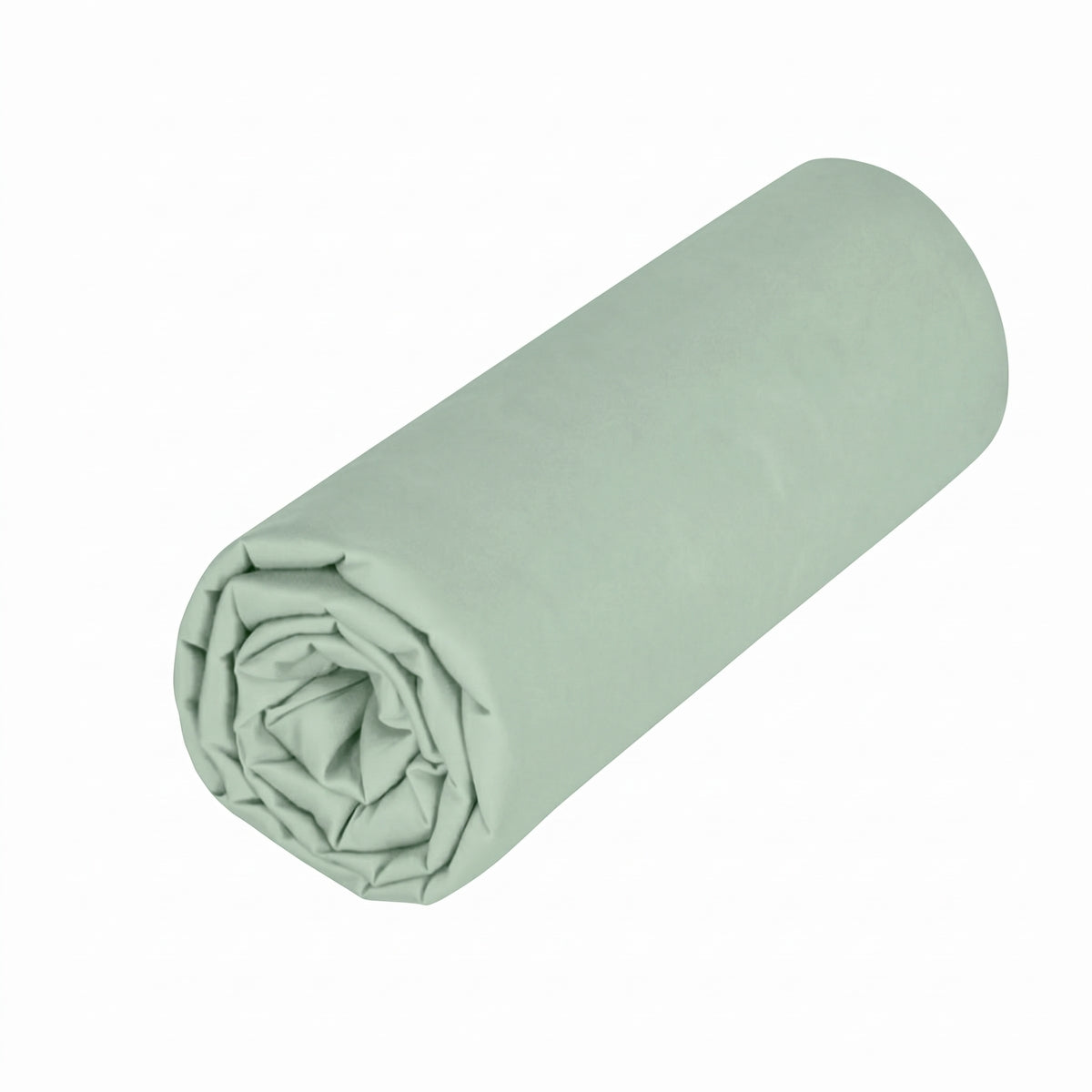 Drap housse double - Uni Percale de coton #Couleur_FOUGERE