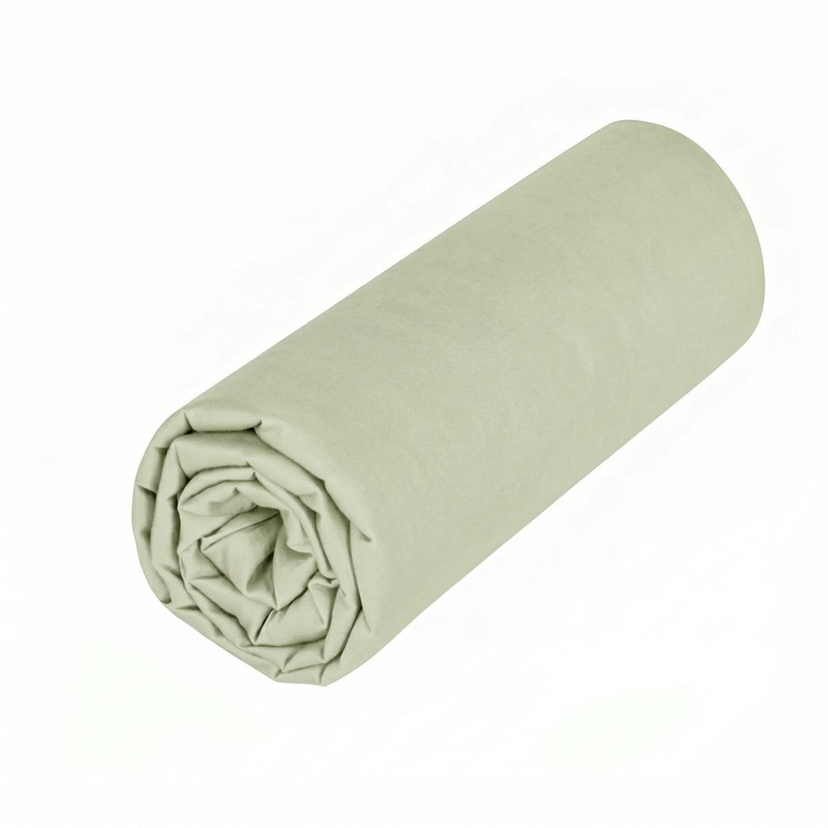 Drap housse double - Uni Percale de coton #Couleur_MOUSSE