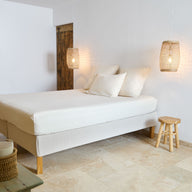 Protège-matelas en molleton 100 % coton biologique ecru