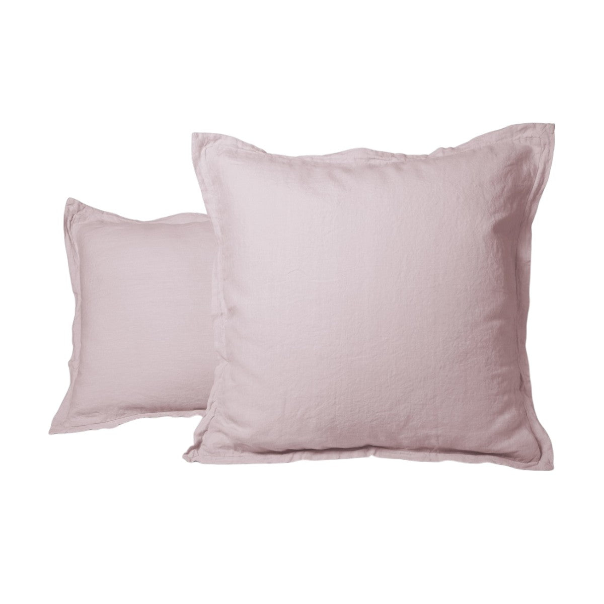 Taie d'oreiller - Uni Lin Lave #Couleur_ROSE PETALE