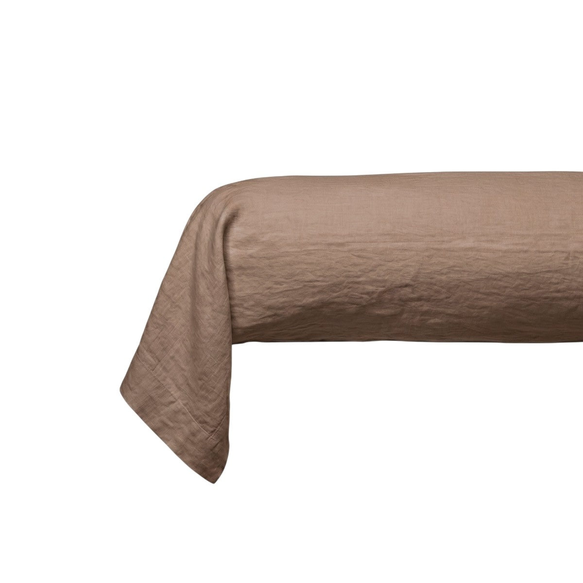 Taie de traversin - Uni Lin Lave #Couleur_CAPPUCCINO