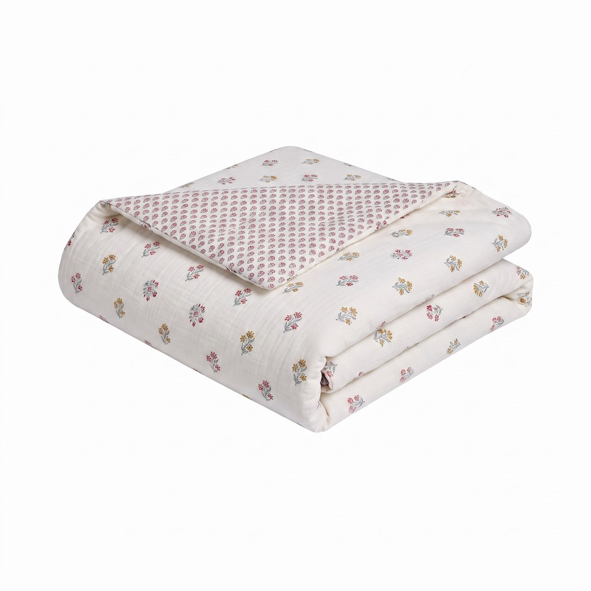 Housse de couette Néroli en triple gaze de coton réversible
