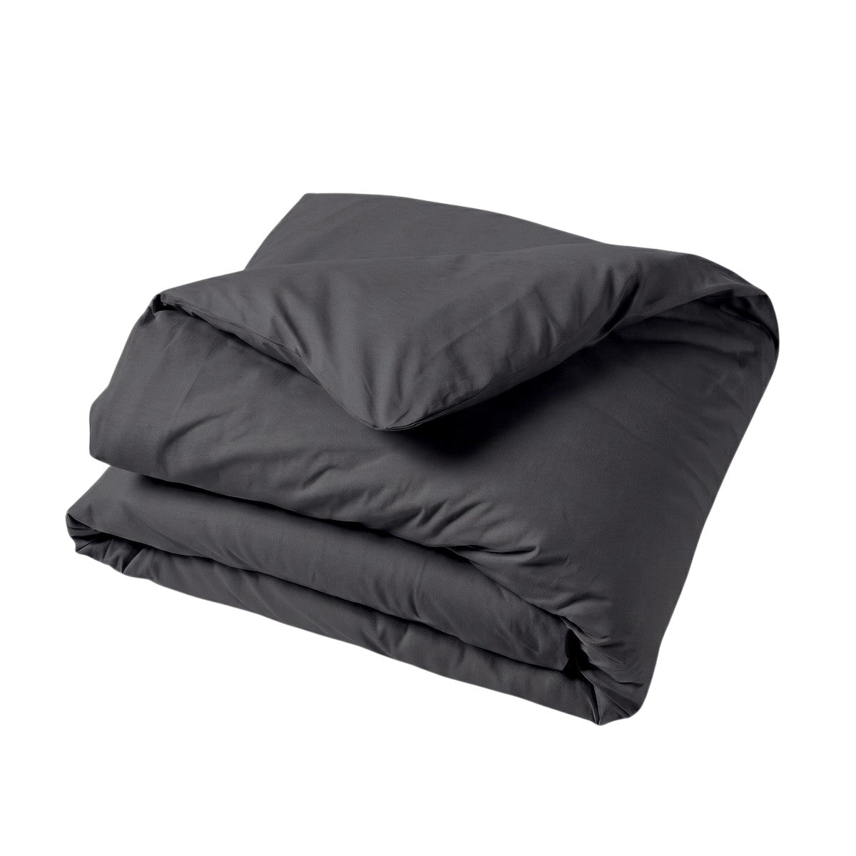 Housse de couette - Uni Percale de coton #Couleur_GRIS ANTHRACITE