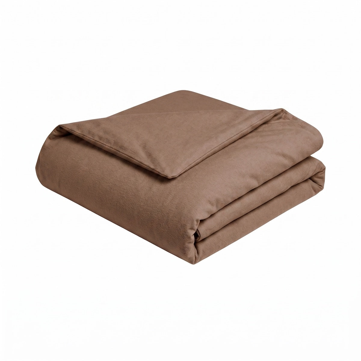 Housse de couette - Uni Flanelle #Couleur_BRUN