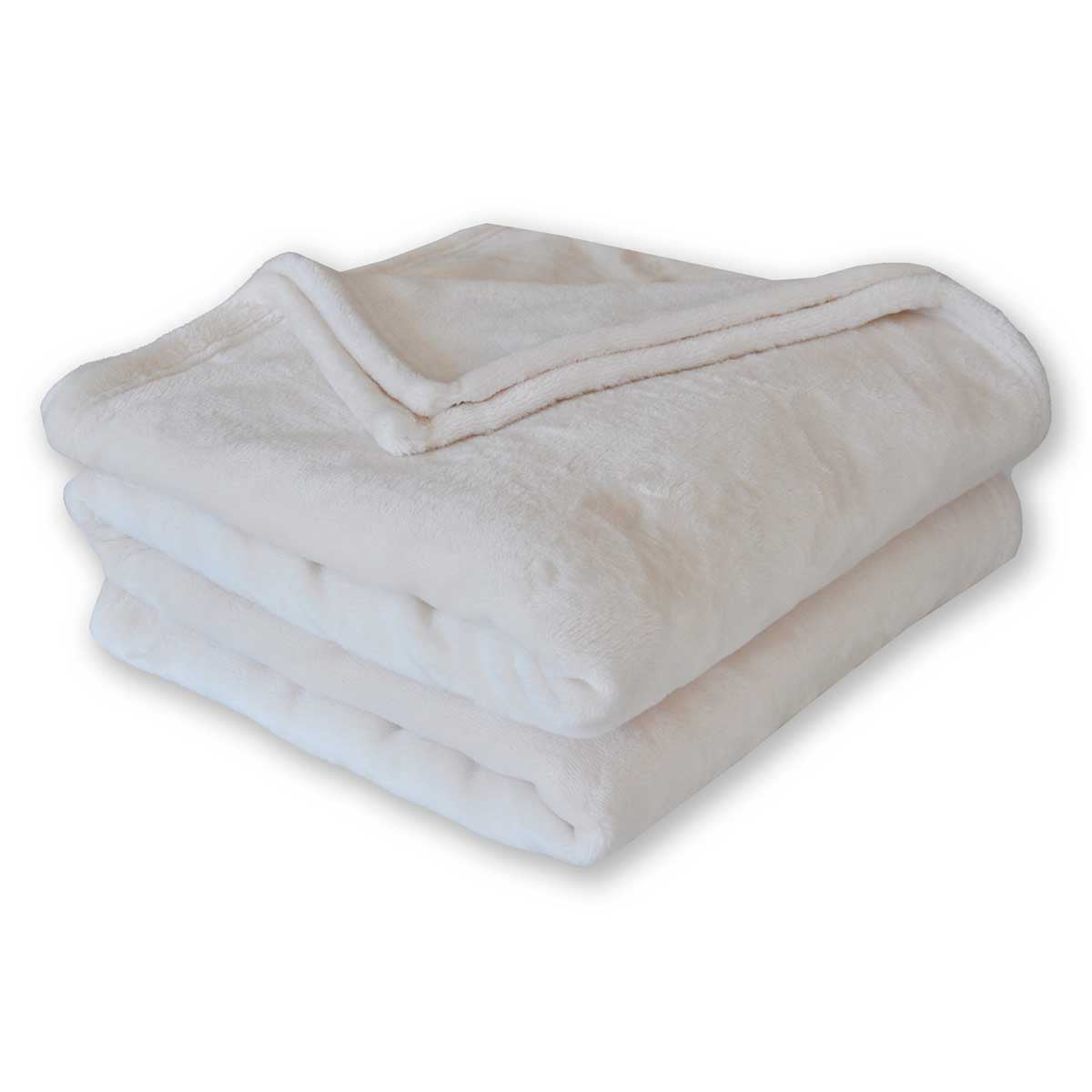 Plaid Polyester - Ivoire #Couleur_IVOIRE