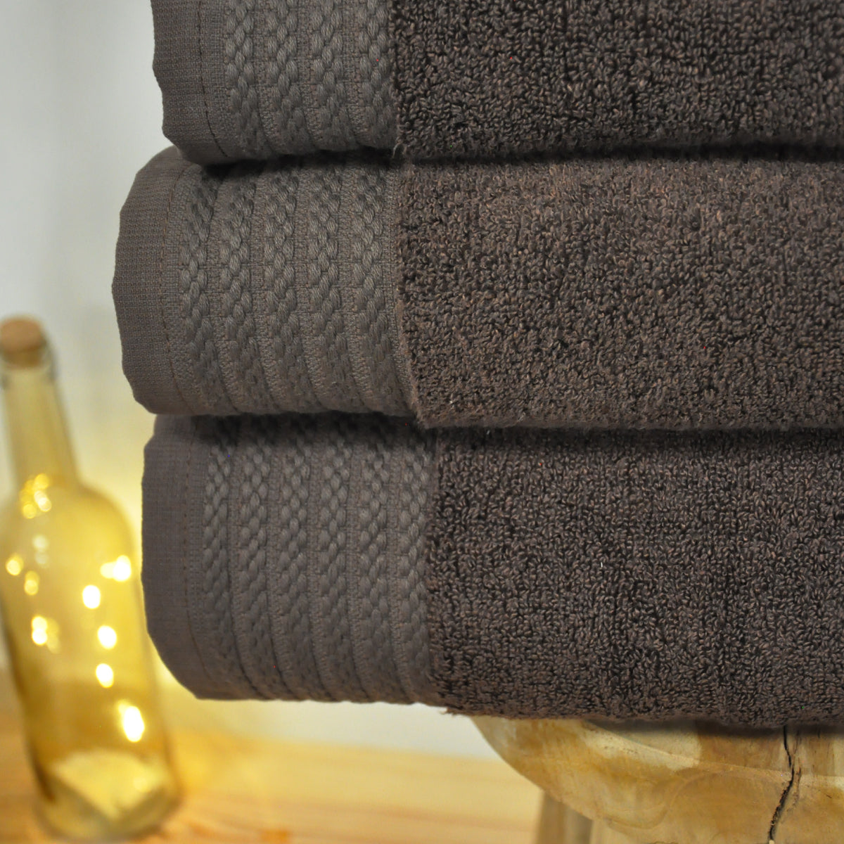 Serviette De Toilette Douceur - Coton/ Modal 600g/m² - Marron #Couleur_