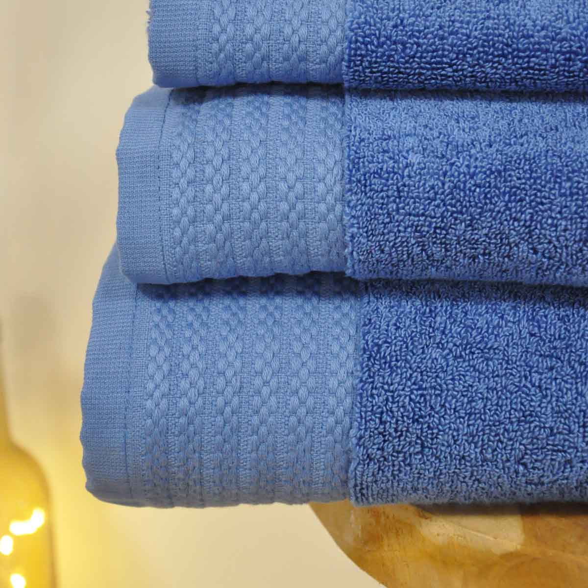 Serviette De Toilette Douceur - Coton/ Modal 600g/m² - Bleu cendre #Couleur_BLEU CENDRE