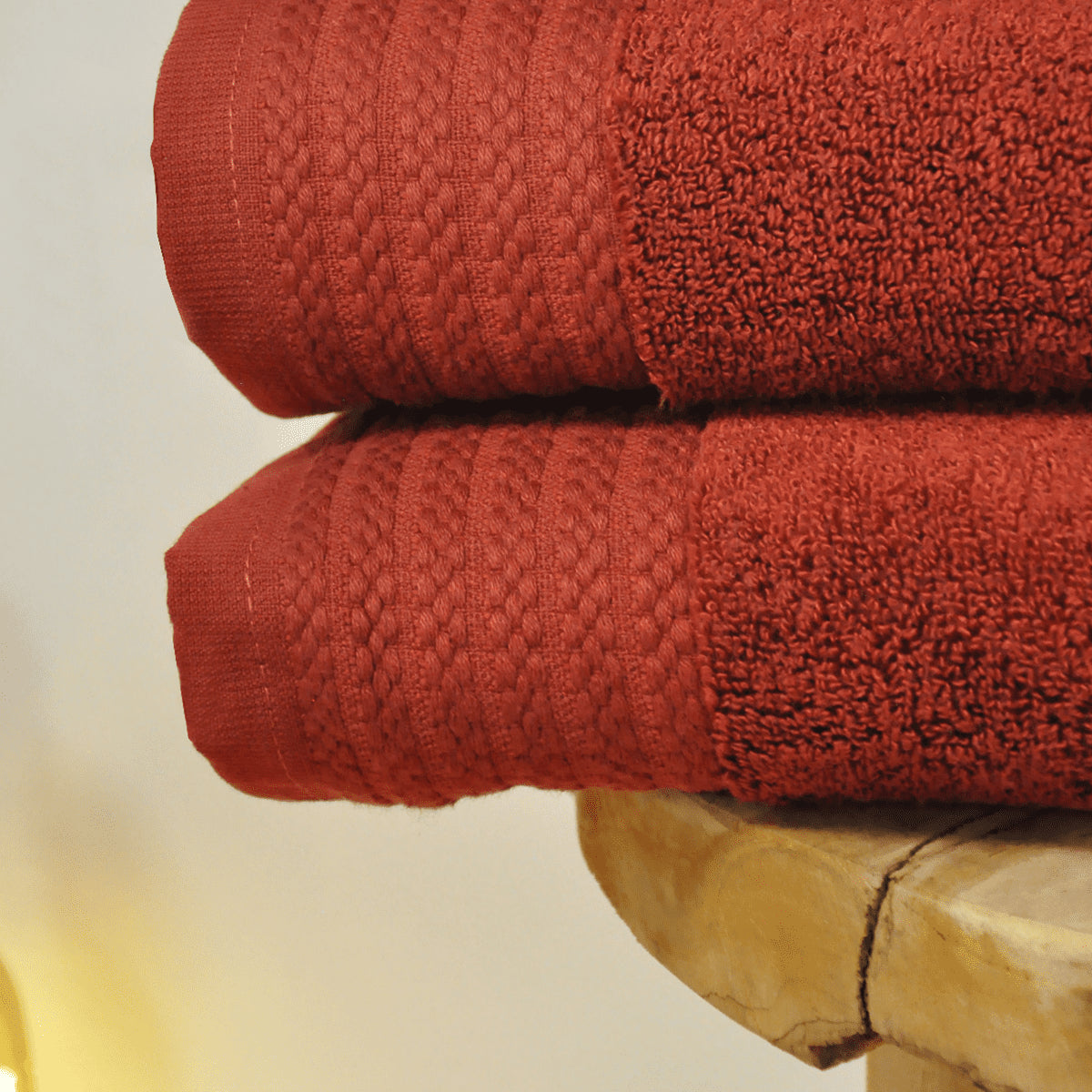 Serviette De Toilette Douceur - Coton/ Modal 600g/m² #Couleur_FEU