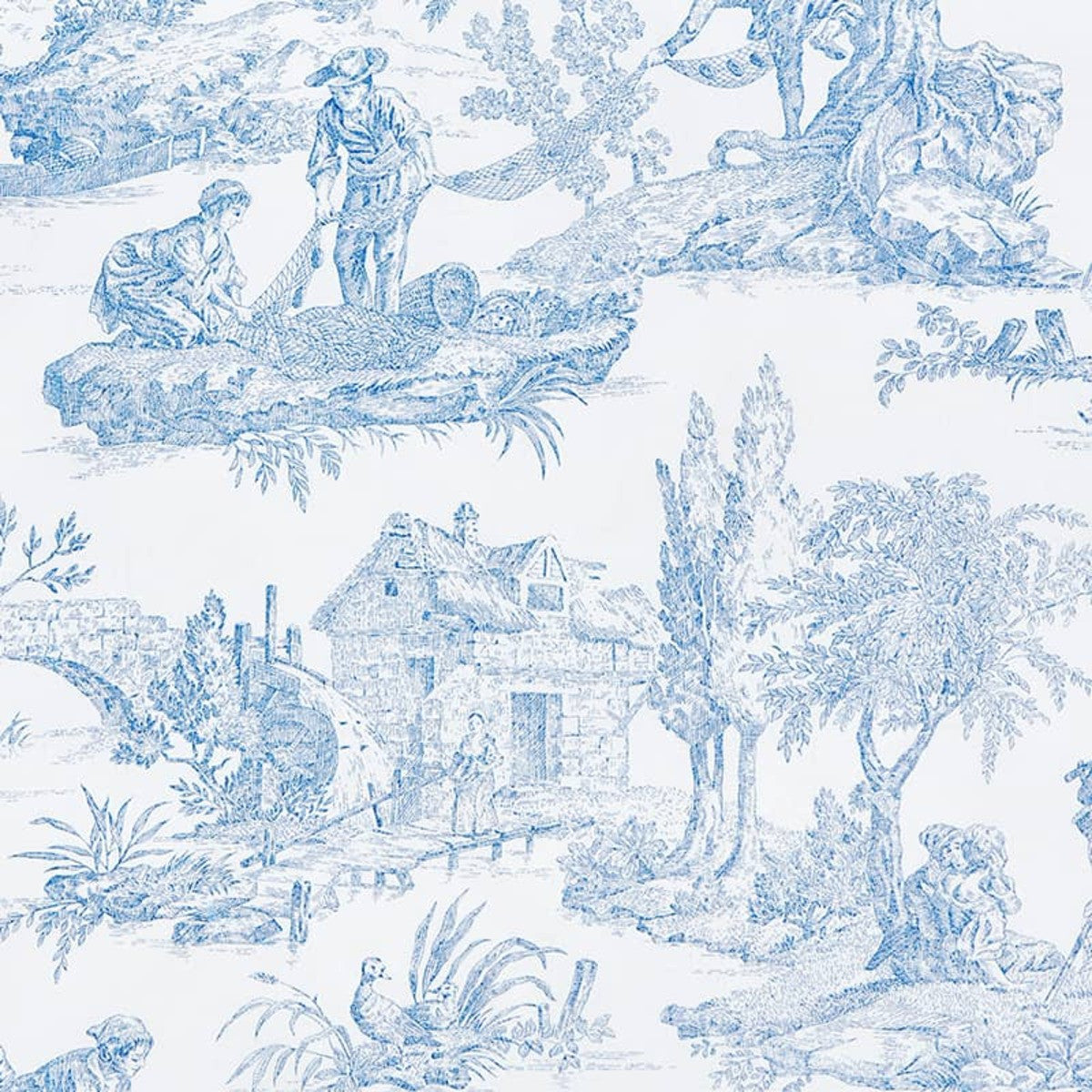 Drap plat Tendresse - 100% Coton #Couleur_MARINE/NATUREL