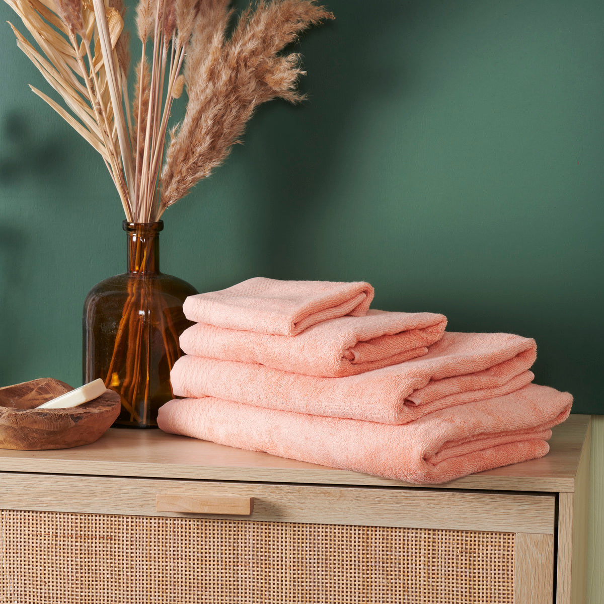 Serviette Douceur - Coton/ Modal 600g/m² Corail #Couleur_CORAIL
