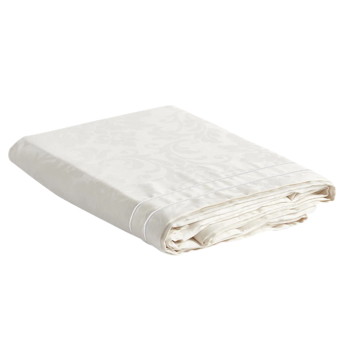 Drap plat Charme - Satin de coton #Couleur_IVOIRE