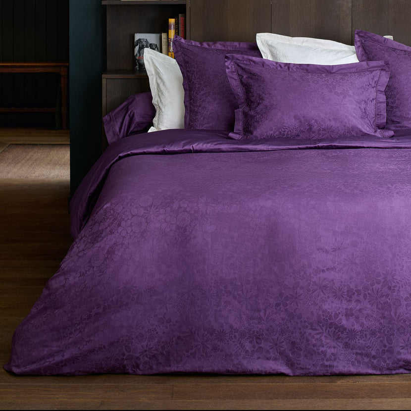 Magnolia Duvet Cover - 120-Thread-Count Cotton Sateen Jacquard