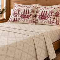 parure de drap plat avec taies et drap housserubis d'alpage