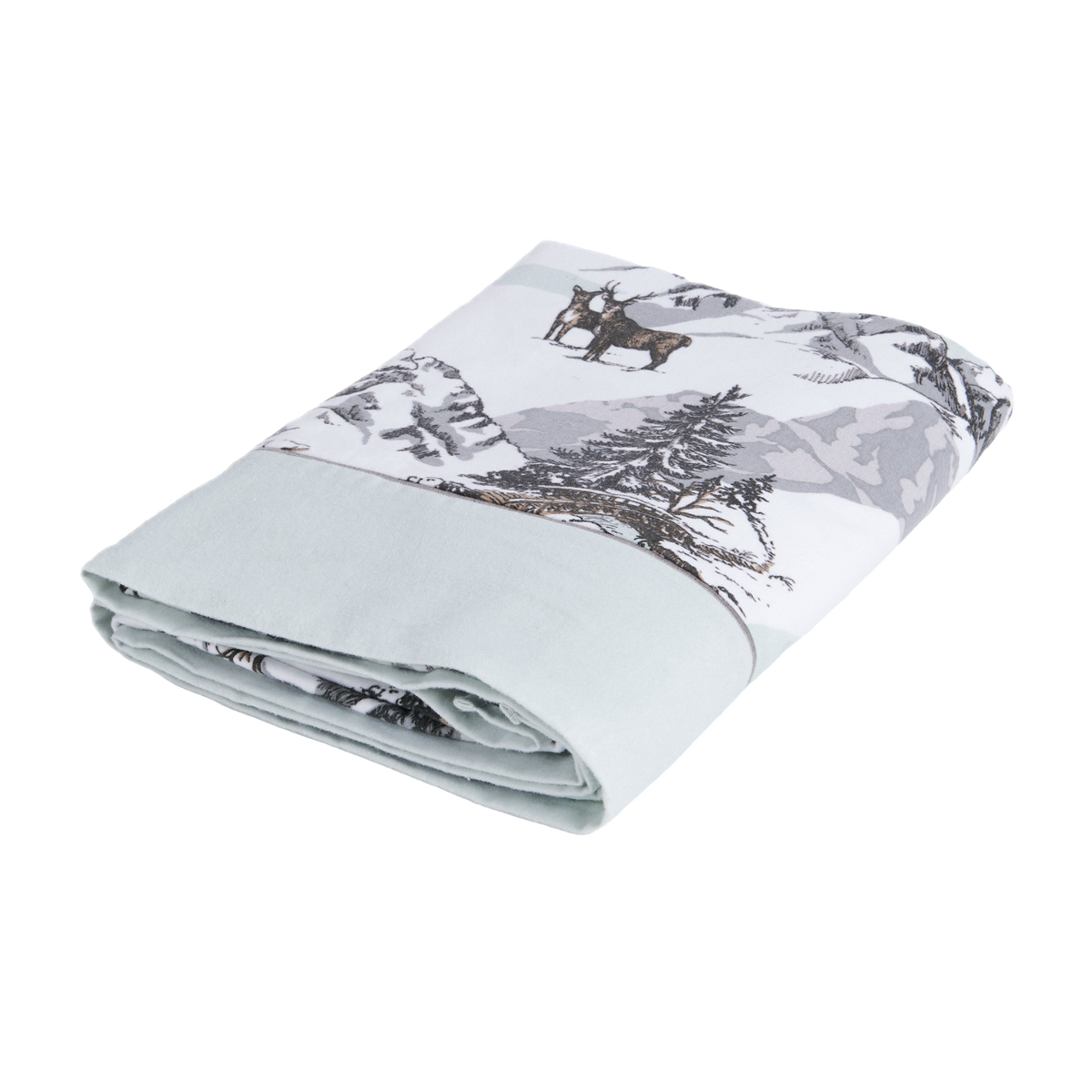 Drap plat Montagne - Flanelle de coton
