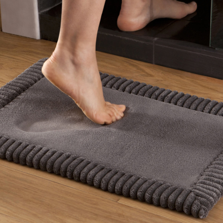 Bath mat Chenille Gris  | Bath linen | Tradition des Vosges