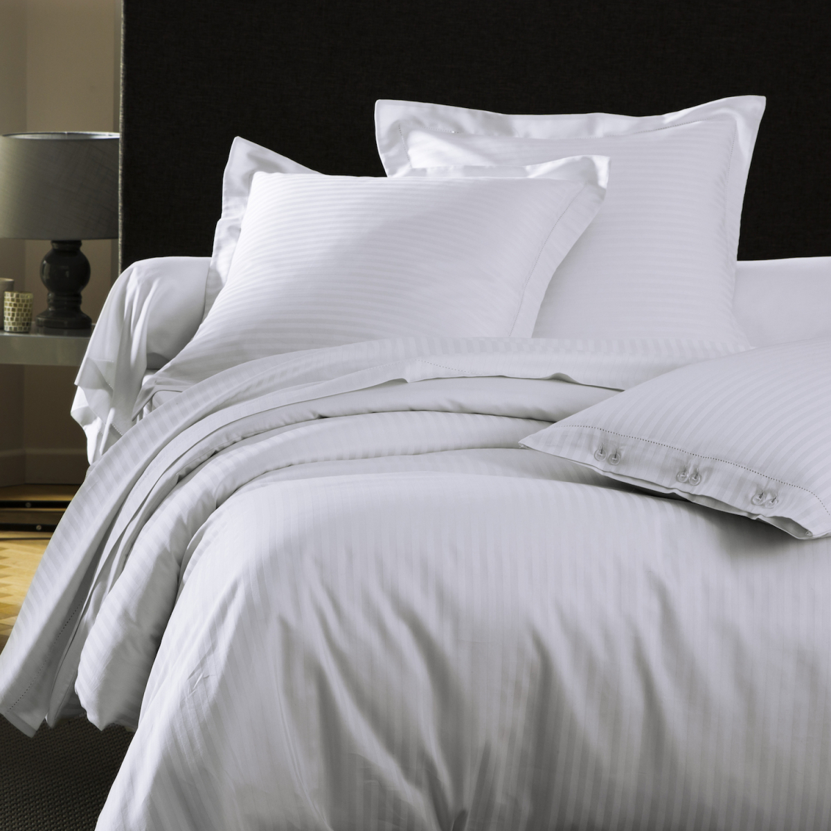 Satin Couture bed linen set white | Bed linen | Tradition des Vosges