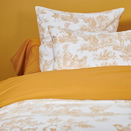 Taie de traversin Rêves en Or - Percale de coton