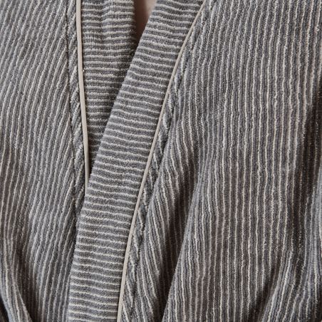 Pegnoir Rayé - Éponge et Velours 380g/m² 