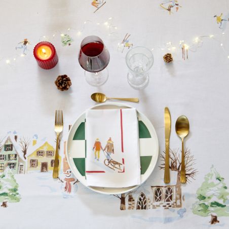 Happy Winter Table Runner - 100% Cotton