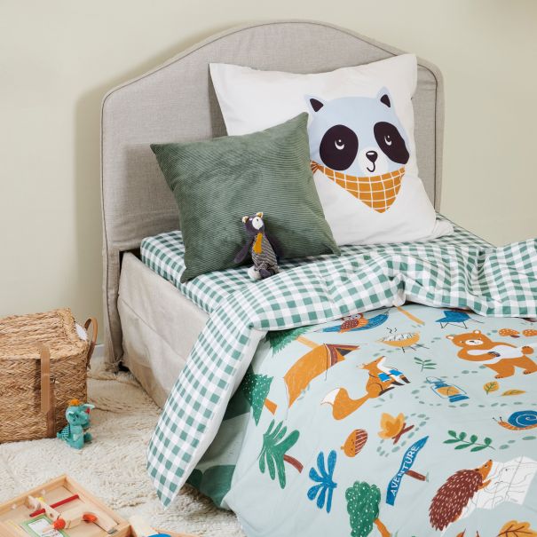 Parure de lit Les Louveteaux - Percale de coton