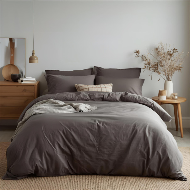 Duvet Cover - Plain Cotton Percale