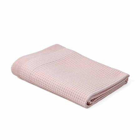 Drap de bain nid d’abeille 70x140 & 100x150 – Épure - Rose