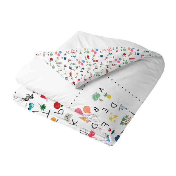 Housse de couette Abécédaire - Percale de coton