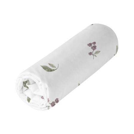 Violet fitted sheet - Cotton satin