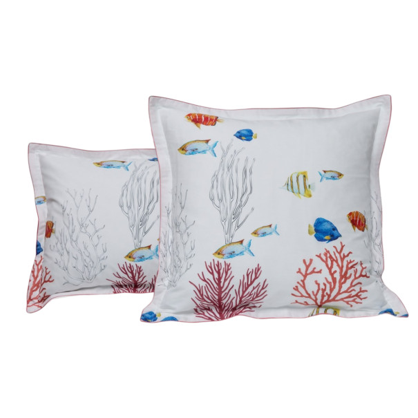 Coral pillowcase - Cotton percale
