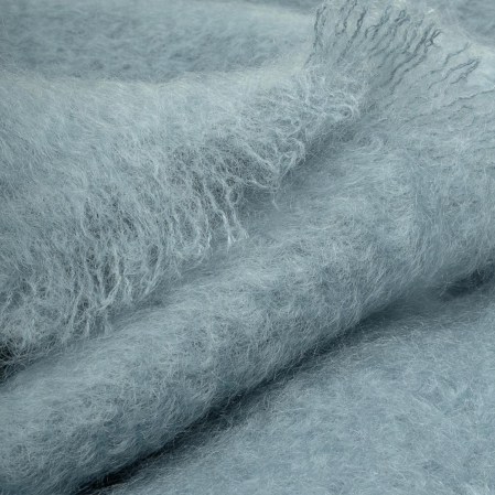 Couverture Mohair Uni Aqua | Linge de décoration | Tradition des Vosges  2